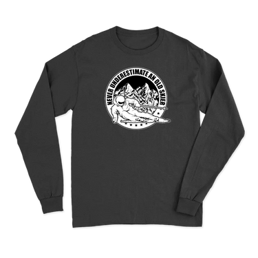 Never Underestimate An Old Skier Long Sleeve T-Shirt